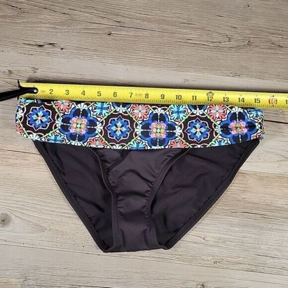 La Blanca Casa Azul Banded Hipster Bikini Bottom Sz 8 - Picture 4 of 9